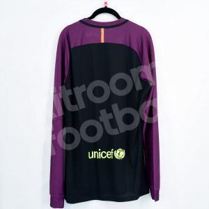 2016-17 Barcelona Player Issue Goalkeeper Black Shirt *New* UCL L LS - Image 3
