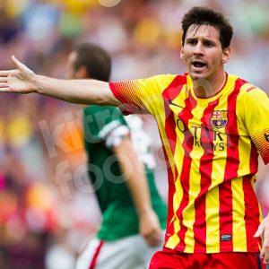 2014-15 Barcelona Fourth Shirt #10 MESSI Senyera BNWT L - Image 5