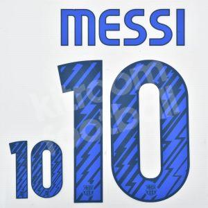 2010-11 Barcelona Away Name Number Set #10 MESSI Repro - Image 1