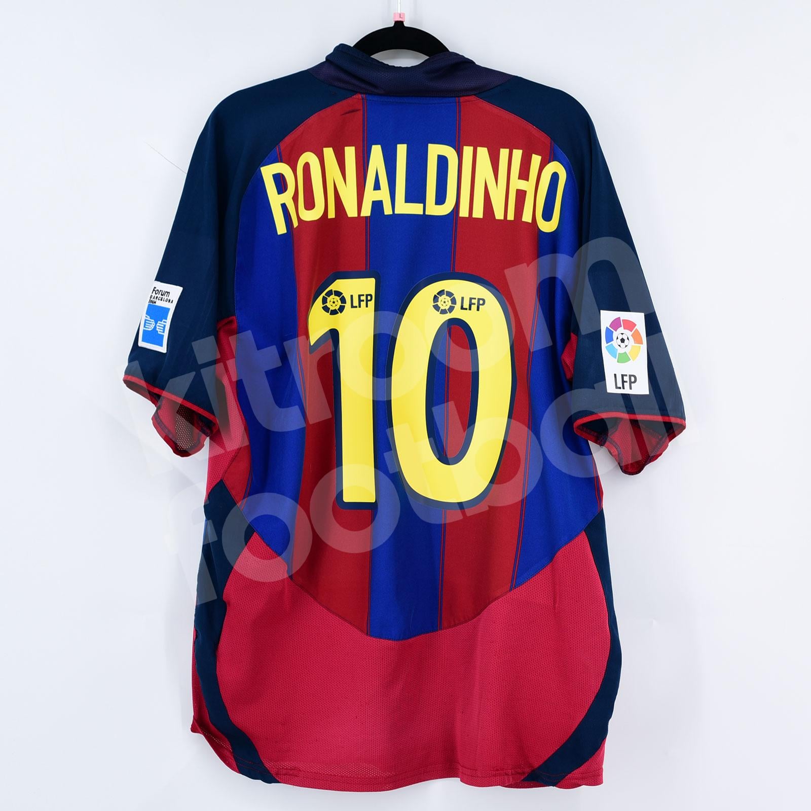 バルセロナ2003/04ロナウジーニョ　ホーム　サッカーユニフォーム　NIKE 2003-04 Barcelona Home Shirt #10 RONALDINHO Nike (Good) L