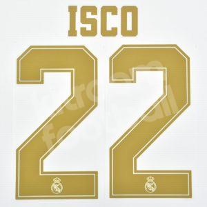 2019-20 Real Madrid Home Name Set #22 ISCO Cup Version Repro