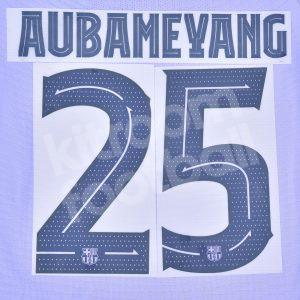 2021-22 Barcelona Away Name Number Set #25 AUBAMEYANG Cup Version Repro