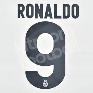 2009-10 Real Madrid Home Name Number Set #9 RONALDO Repro