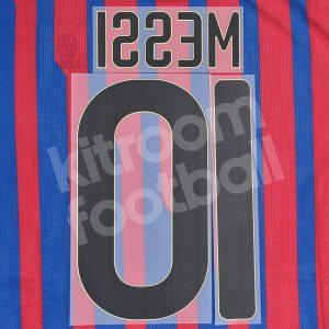 2011-12 Barcelona Home Name Number Set #10 MESSI Repro - Image 3