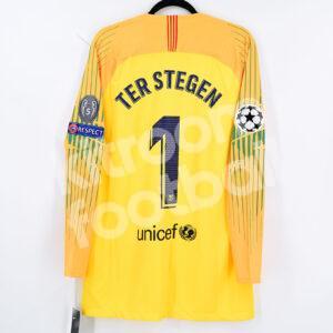 2018-19 Barcelona Goalkeeper Shirt #1 TER STEGEN XL Yellow Champions League