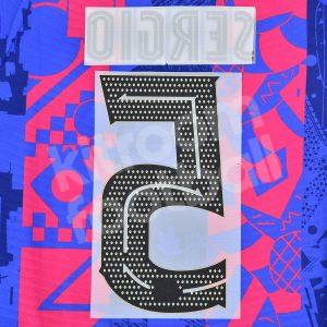 2019-22 Barcelona Name Number Set #5 SERGIO Cup Version Repro - Image 3