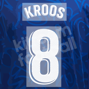 2021-22 Real Madrid Name Set La Liga Repro - #8 KROOS (White)