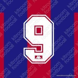 1993-94 Barcelona Home Number #9 Laudrup (Repro) [Final Champions League