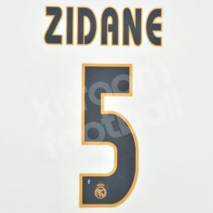 2003-05 Real Madrid Home Name Number Set #5 ZIDANE Repro v2