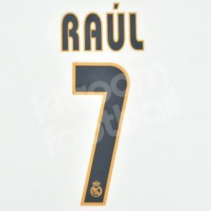 2003-05 Real Madrid Home Name Number Set #7 RAÚL Repro