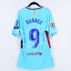 2017-18 Barcelona Away Shirt #9 SUAREZ Match Issued Un Worn Champions League