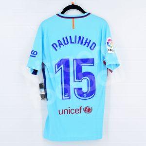 2017-18 Barcelona Away Shirt #15 PAULINHO Match Issued Un Worn La Liga