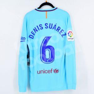 2017-18 Barcelona Away Shirt #6 DENIS SUAREZ Match Issued Un Worn La Liga