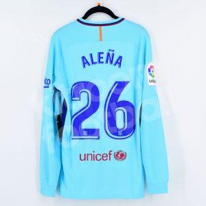 2017-18 Barcelona Away Shirt #26 ALEÑA Match Issued Un Worn La Liga