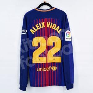 2017-18 Barcelona Home Shirt #22 ALEIX VIDAL Match Issued Un Worn La Liga