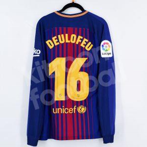 2017-18 Barcelona Home Shirt #16 DEULOFEU Match Issued Un Worn La Liga - Image 1