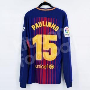 2017-18 Barcelona Home Shirt #15 PAULINHO Match Issued Un Worn La Liga