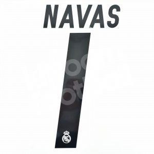 Original Player Issue 2016-17 Real Madrid GK Name Number Set #1 NAVAS Sporting ID Black