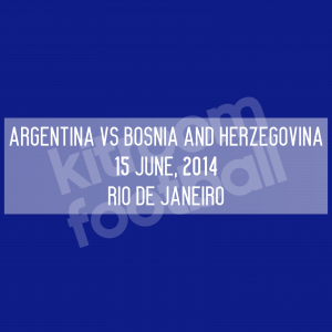 2014 Bosnia and Herzegovina FIFA World Cup Match Details MDT vs Argentina White Repro