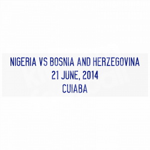 2014 Bosnia and Herzegovina FIFA World Cup Match Details MDT vs Nigeria Blue Repro