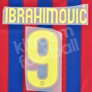 2009-10 Barcelona Home Name Number Set #9 IBRAHIMOVIC Repro