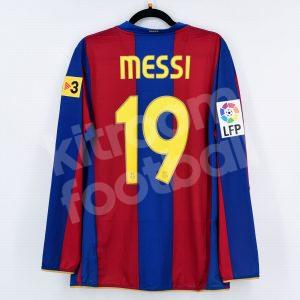 2007-08 Barcelona Home Shirt #19 MESSI Long Sleeves (Excellent) M - Image 1