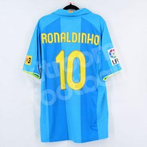 2007-08 Barcelona Away Shirt #10 RONALDINHO (Excellent) L - Image 1