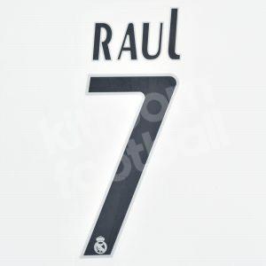 2005-06 Real Madrid Home Name Number Set #7 RAUL Repro
