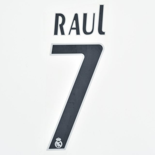 2005-06 Real Madrid Home Name Number Set #7 RAUL Repro – Kitroom Football