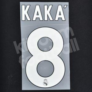 2009-10 Real Madrid Away Name Number Set #8 KAKA Repro White