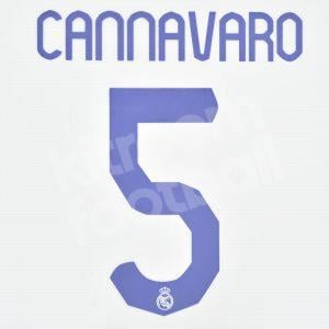 2007-08 Real Madrid Home Name Number Set #5 CANNAVARO Repro