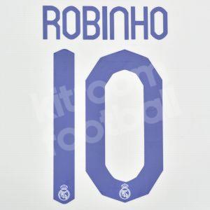 2007-08 Real Madrid Home Name Number Set #10 ROBINHO Repro