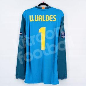 2009-10 Barcelona Goalkeeper Shirt #1 V. VALDES Match Issued Un Worn L - Image 1