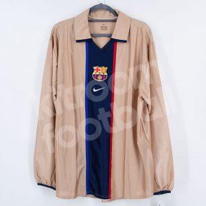 2001-02 Barcelona Away Shirt Player Issue BNWT XL Long Sleeves - Image 1