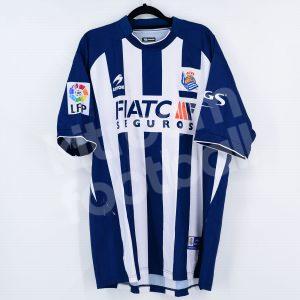 2005-06 Real Sociedad Home Shirt #2 VIAFARA Match Worn - Image 3