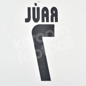 2003-05 Real Madrid Away Name Number Set #7 RAUL Repro White - Image 3