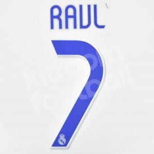 2006-07 Real Madrid Home Name Number Set #7 RAUL Repro