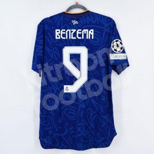 2021-22 Real Madrid Away Match Authentic Shirt #9 BENZEMA Champions League M