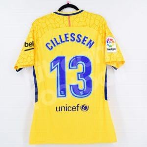 2017-18 Barcelona Player Issue Goalkeeper Shirt #13 CILLESSEN Match Issued Un Worn Liga Yellow