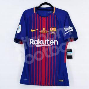 2017-18 Barcelona Player Issue Home Shirt #8 A. INIESTA Match Un Worn Supercopa - Image 3