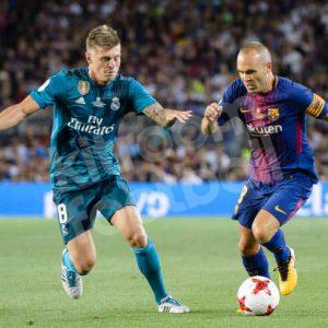 2017-18 Barcelona Player Issue Home Shirt #8 A. INIESTA Match Un Worn Supercopa - Image 5