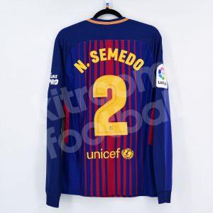 2017-18 Barcelona Player Issue Home Shirt #2 N. SEMEDO Match Issued Un Worn La Liga