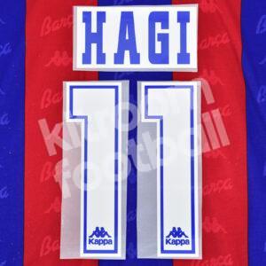 1995-96 Barcelona Home Name Number Set #11 HAGI Repro - Image 1