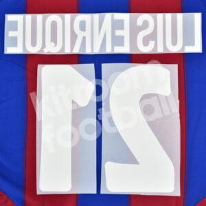 2002-04 Barcelona Home Name Number Set #21 LUIS ENRIQUE Repro LFP - Image 3
