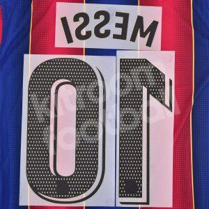 2018-21 Barcelona Home Name Number Set #10 MESSI La Liga Repro - Image 3