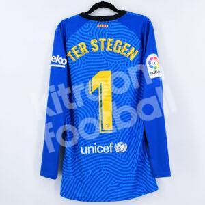 2020-21 Barcelona Player Issue Goalkeeper Shirt #1 TER STEGEN (L) La Liga - Image 1