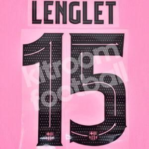 2020-21 Barcelona Third Name Number Set #15 LENGLET CL Repro