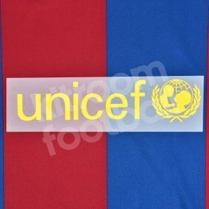 2006-11 Barcelona Unicef  Yellow Sponsor Patch Front Repro