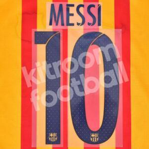 Official Reissue 2015-16 Barcelona Away Name Number Set #10 MESSI Avery