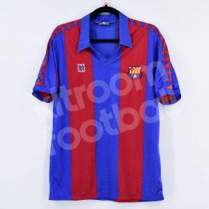 1980s Barcelona Home Shirt Meyba #10 MARADONA (Excellent) L - Image 3